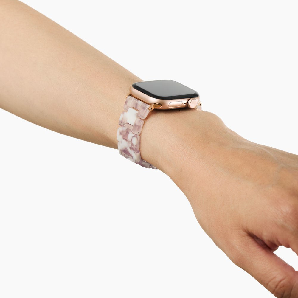 Apple Watch (38/40/SE/41/42mm) iDeal of Sweden Resin Klokkerem - Pink Pearl