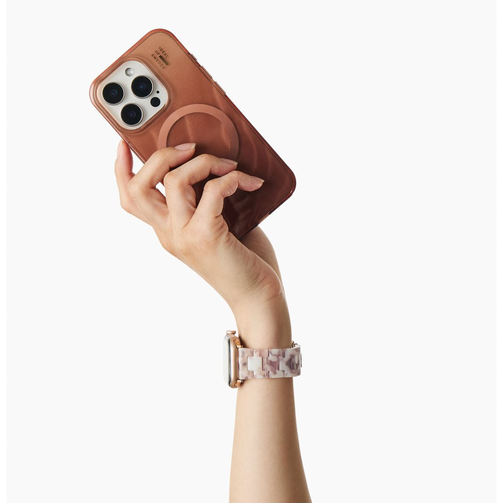 Apple Watch (38/40/SE/41/42mm) iDeal of Sweden Resin Klokkerem - Pink Pearl