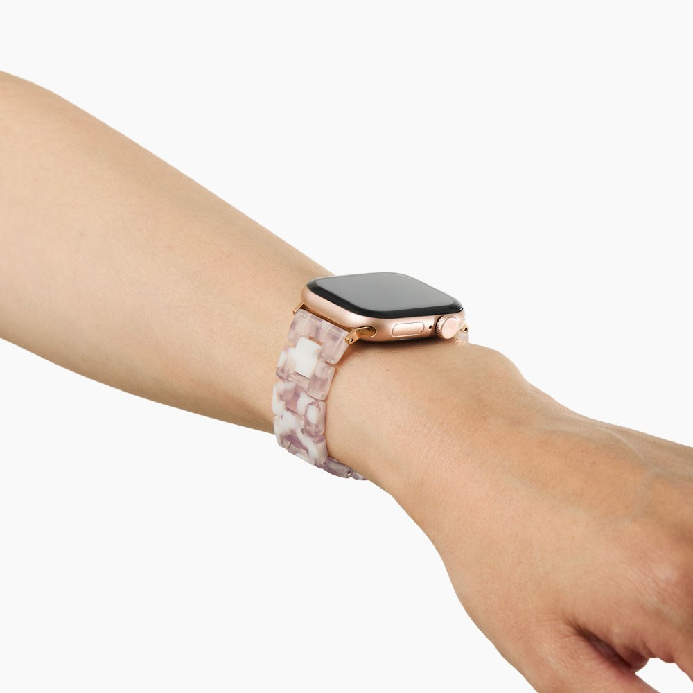 Apple Watch (42/44/SE/45/46/49mm) iDeal of Sweden Resin Klokkerem - Pink Pearl