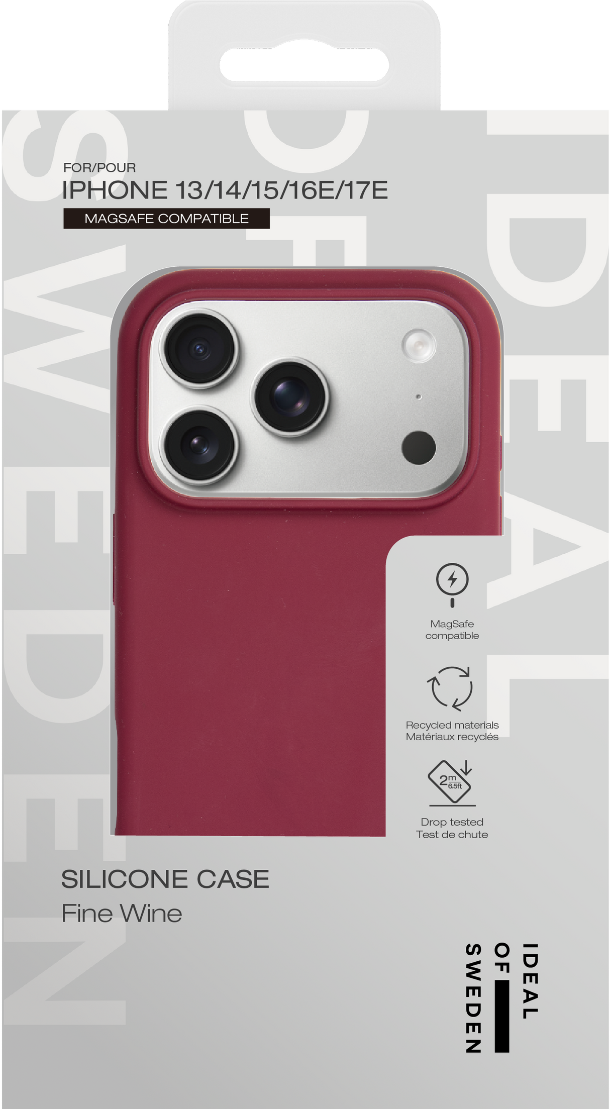 iPhone 17e / 16e / 15 / 14 / 13 iDeal Of Sweden Silikon Deksel - MagSafe Kompatibel - Fine Wine