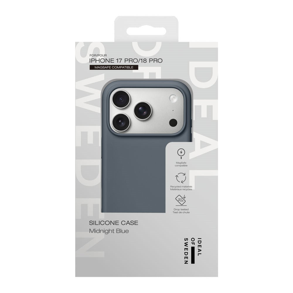 iPhone 18 Pro / 17 Pro iDeal Of Sweden Silikon Deksel - MagSafe Kompatibel - Midnight Blue
