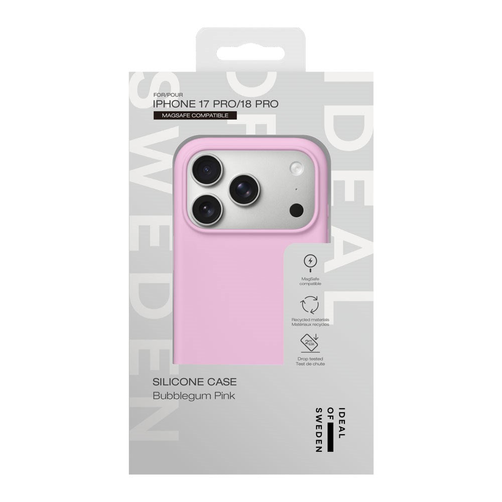 iPhone 18 Pro / 17 Pro iDeal Of Sweden Silikon Deksel - MagSafe Kompatibel - Bubblegum Pink