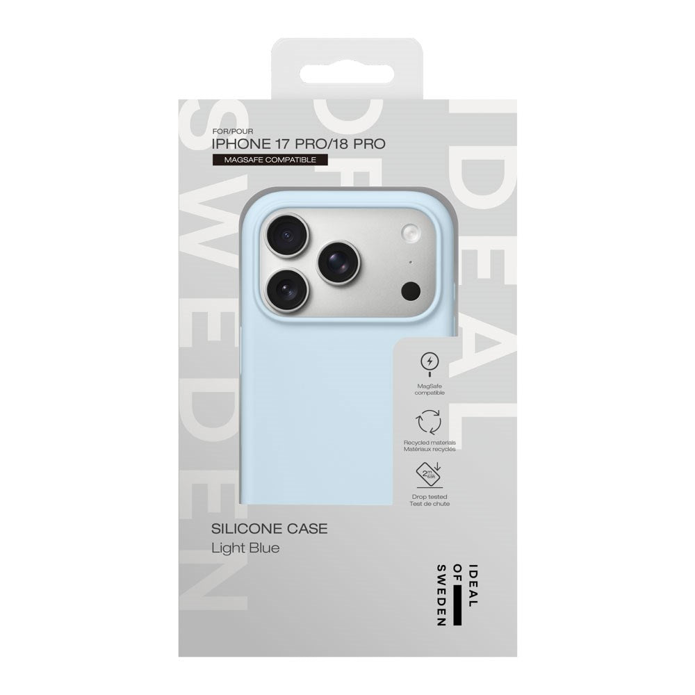 iPhone 18 Pro / 17 Pro iDeal Of Sweden Silikon Deksel - MagSafe Kompatibel - Light Blue