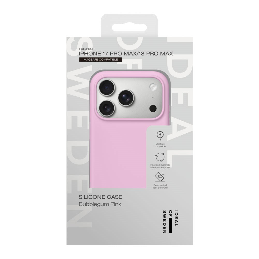 iPhone 18 Pro Max / 17 Pro Max iDeal Of Sweden Silikon Deksel - MagSafe Kompatibel - Bubblegum Pink