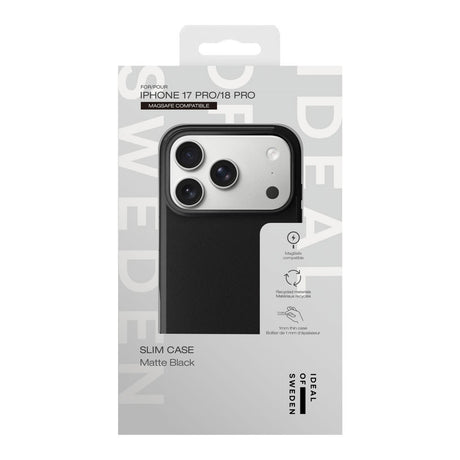 iPhone 18 Pro / 17 Pro iDeal of Sweden Slim Deksel - MagSafe Kompatibel - Matte Black