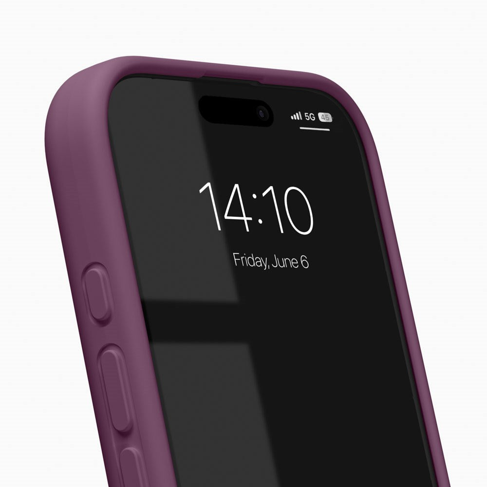 iPhone 16 iDeal of Sweden Soft Swirl Silicone Deksel - MagSafe Kompatibel - Velvet Plum