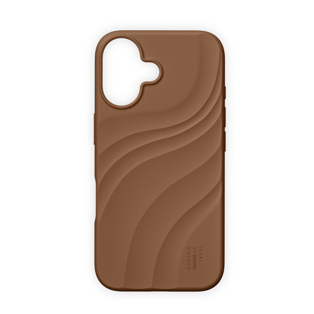 iPhone 16 iDeal of Sweden Soft Swirl Silicone Deksel - MagSafe Kompatibel - Salted Caramel
