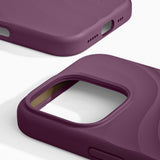 iPhone 16 Pro iDeal of Sweden Soft Swirl Silicone Deksel - MagSafe Kompatibel - Velvet Plum