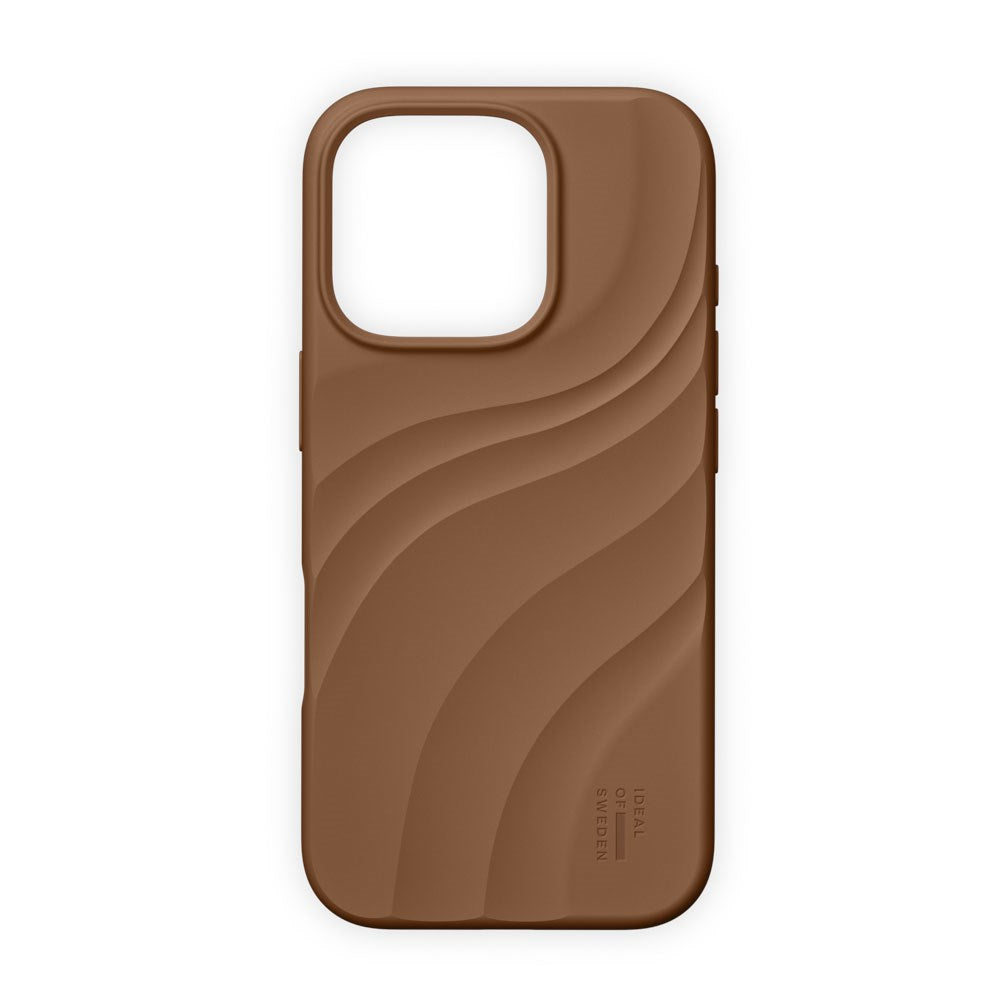 iPhone 16 Pro iDeal of Sweden Soft Swirl Silicone Deksel - MagSafe Kompatibel - Salted Caramel