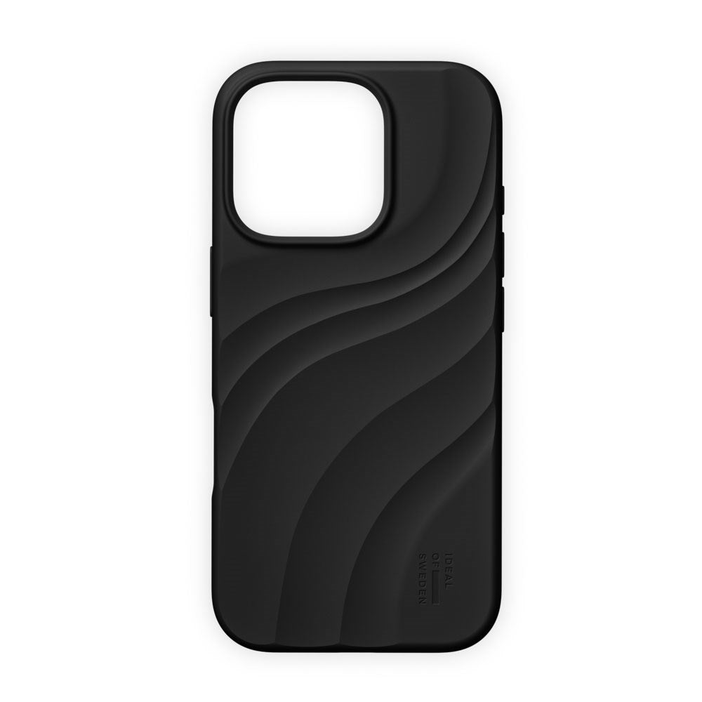 iPhone 16 Pro iDeal of Sweden Soft Swirl Silicone Deksel - MagSafe Kompatibel - Velvet Black