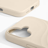 iPhone 17 iDeal of Sweden Soft Swirl Silicone Deksel - MagSafe Kompatibel - Cloud Dancer