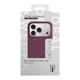 iPhone 18 Pro / 17 Pro iDeal of Sweden Soft Swirl Silicone Deksel - MagSafe Kompatibel - Velvet Plum
