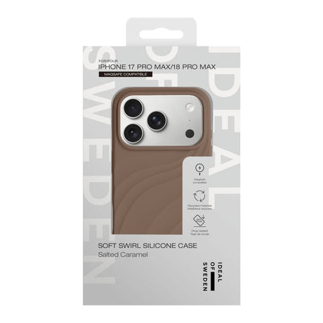 iPhone 18 Pro Max / 17 Pro Max iDeal of Sweden Soft Swirl Silicone Deksel - MagSafe Kompatibel - Salted Caramel