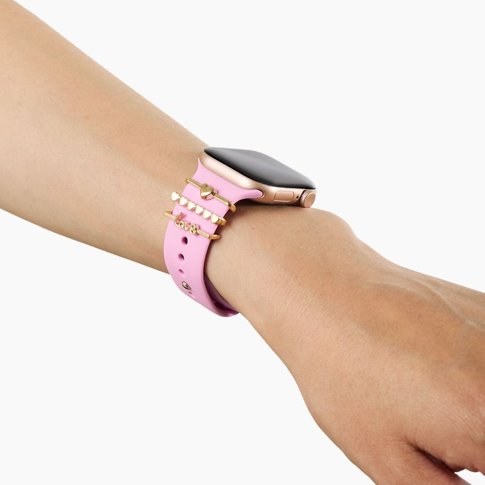 Apple Watch (42/44/SE/45/46/49mm) iDeal of Sweden Silikon Klokkerem - Størrelse M/L - Bubblegum Pink