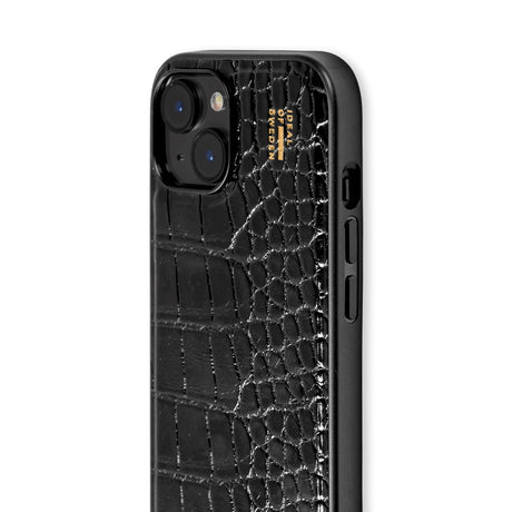 iDeal Of Sweden iPhone 15 Vegan Leather Deksel - Black Croco