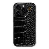 iDeal Of Sweden iPhone 15 Pro Vegan Leather Deksel - Black Croco