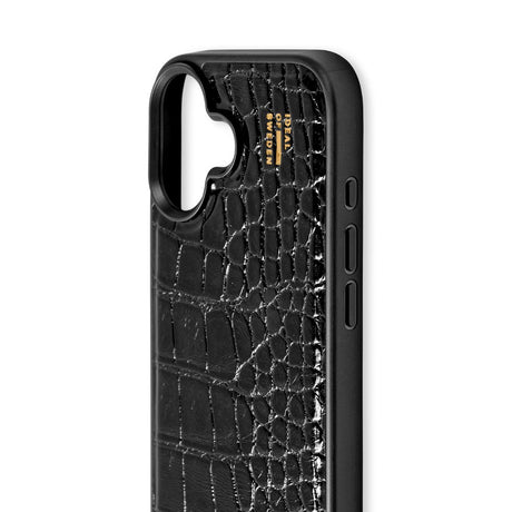 iDeal Of Sweden iPhone 16 Vegan Leather Deksel - Black Croco