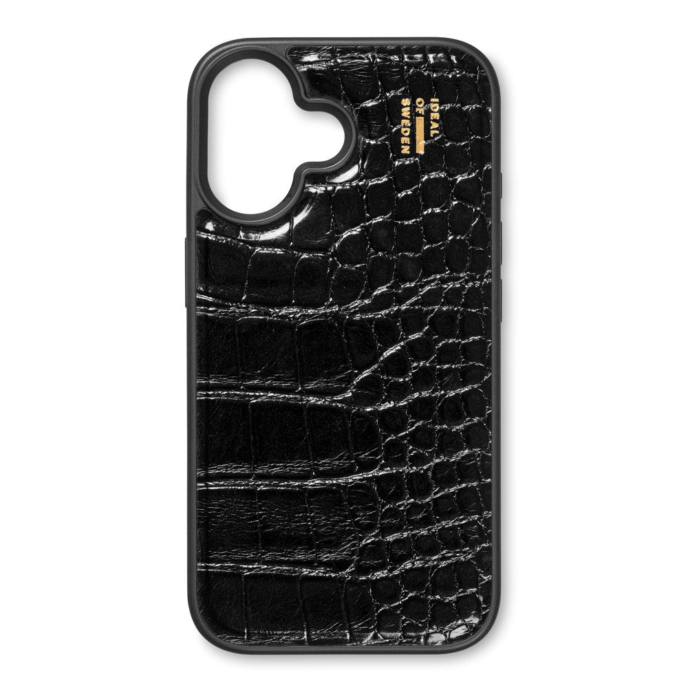 iDeal Of Sweden iPhone 16 Vegan Leather Deksel - Black Croco