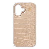 iDeal Of Sweden iPhone 16 Vegan Leather Deksel - Warm Beige Croco