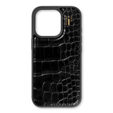 iDeal Of Sweden iPhone 16 Pro Vegan Leather Deksel - Black Croco