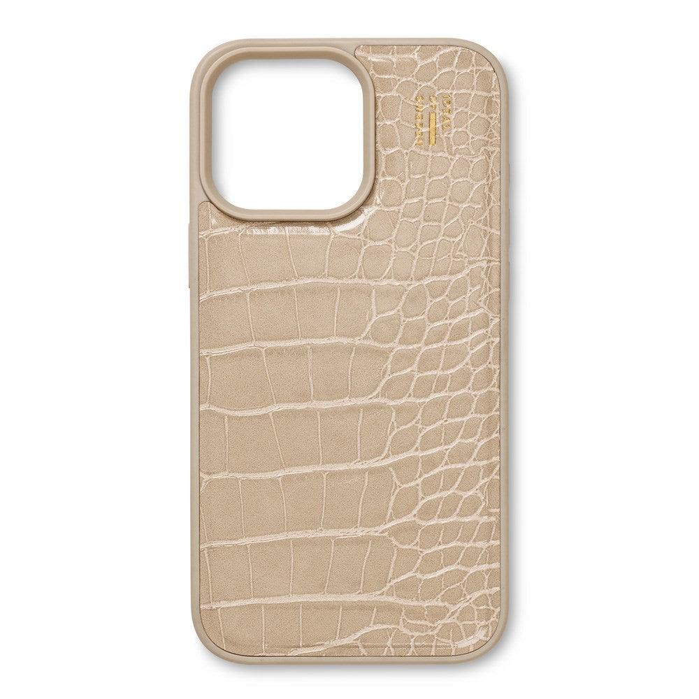 iDeal Of Sweden iPhone 16 Pro Vegan Leather Deksel - Warm Beige Croco