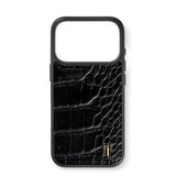 iPhone 18 Pro / 17 Pro iDeal of Sweden Vegan Leather Deksel - MagSafe Kompatibel - Black Croco