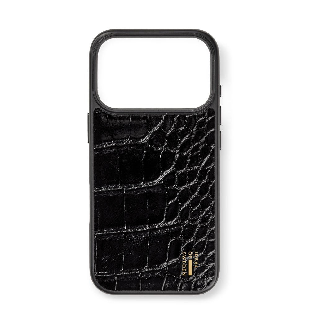 iPhone 18 Pro Max / 17 Pro Max iDeal of Sweden Vegan Leather Deksel - MagSafe Kompatibel - Black Croco