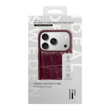 iPhone 18 Pro Max / 17 Pro Max iDeal of Sweden Vegan Leather Deksel - MagSafe Kompatibel - Fine Wine Croco