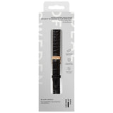 Apple Watch (42/44/SE/45/46/49mm) Vegan Leather Klokkerem - Black Croco