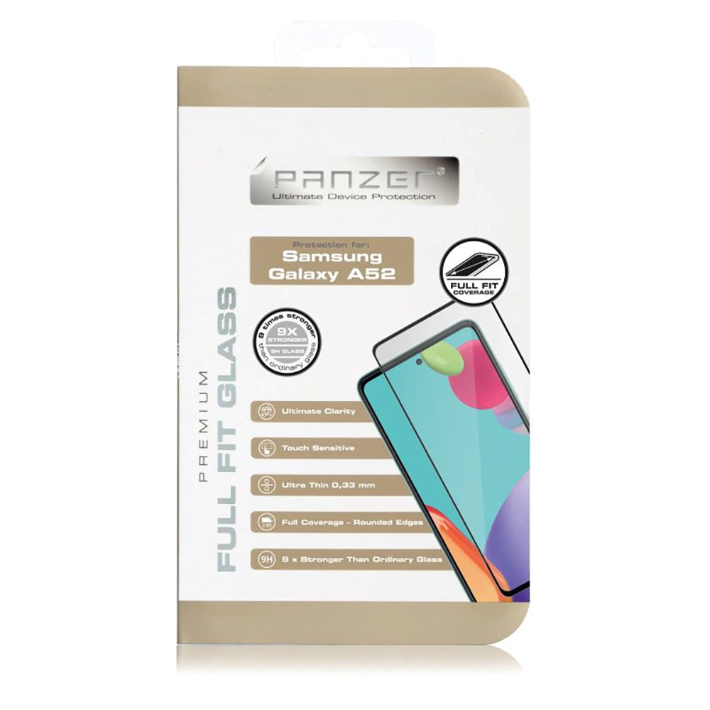 Samsung Galaxy A52s 5G / A52 5G PANZER Premium Full-Fit Glass - Svart Ramme