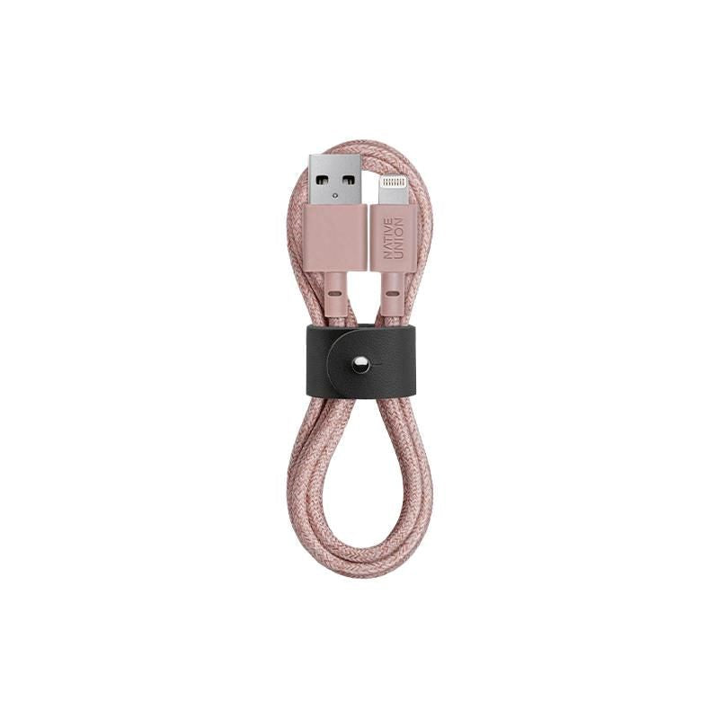 Native Union Belt Kabel USB-A til Lightning med Skinnspende 1.2 meter - Rose