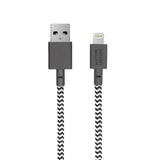 Native Union Night Cable USB-A til Lightning med Skinnspende 3 meter. - Sebra