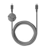 Native Union Night Cable USB-C til Lightning med Skinnspende 3 meter. - Zebra