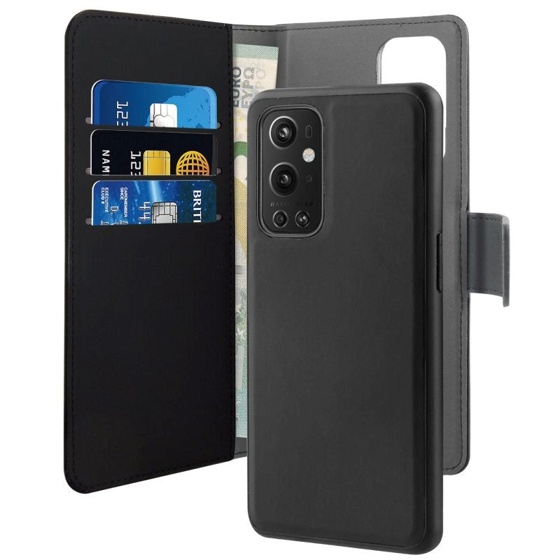 OnePlus 9 Pro Flip Deksel Puro Wallet Detachable 2-In-1 - Svart