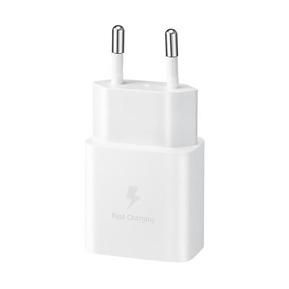 Original Samsung Power Fast Charger 15W Vegglader med USB-C til USB-C kabel - Hvit