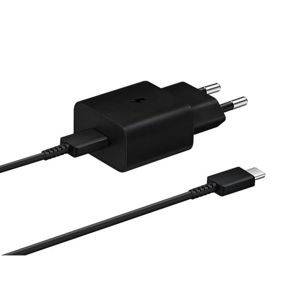 Original Samsung Power Fast Charger 15W Vegglader med USB-C til USB-C kabel - Svart