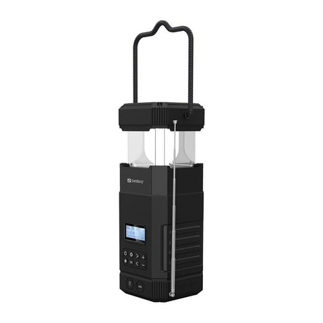 Sandberg Survivor Lantern Powerbank med Solar Lading, Lys og Radio - USB-A - Svart