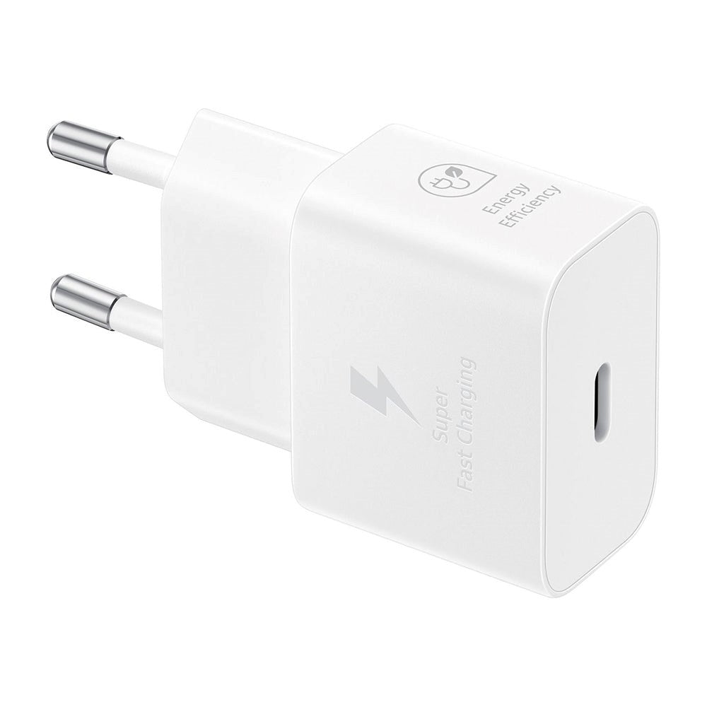 Original Samsung Super Fast Charge 25W GaN USB-C Power Adapter - Hvit