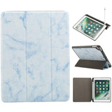 iPad Deksel - Sindal Marble Series Total Protection Deksel - Misty Blue