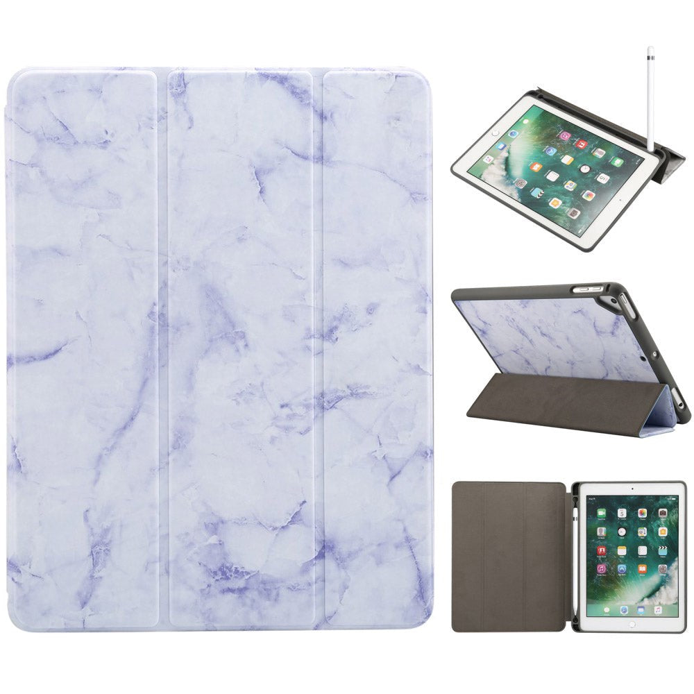 iPad Deksel - Sindal Marble Series Total Protection Deksel - Thunder Blue