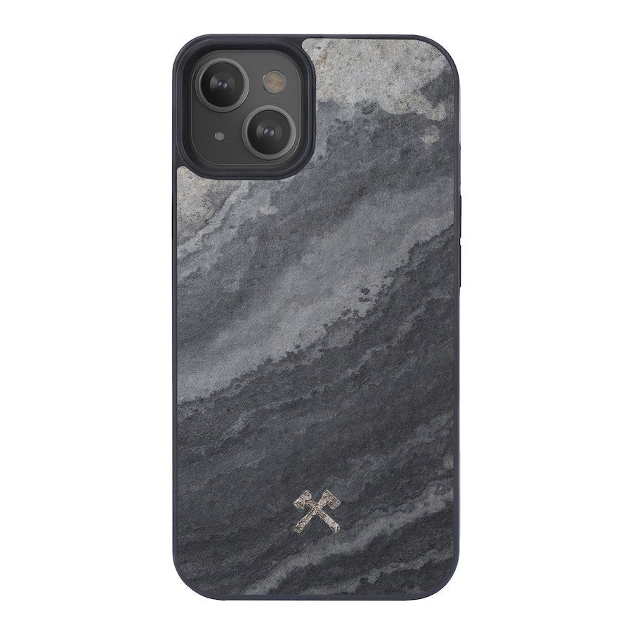 iPhone 13 Mini Woodcessories Bumper Deksel Stone - MagSafe Kompatibel - Camo Grey