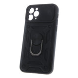 iPhone 13 Pro Max Defender Bakdeksel med Magnetisk Kickstand Og Cam Slider - Svart