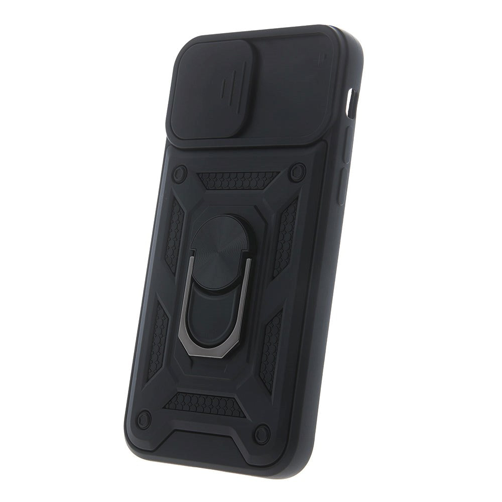 iPhone 13 Pro Max Defender Bakdeksel med Magnetisk Kickstand Og Cam Slider - Svart