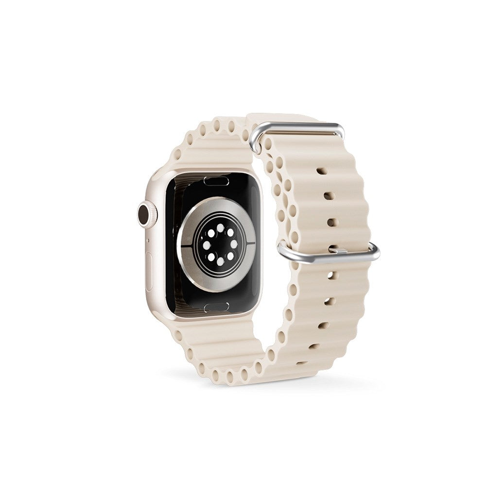 Apple Watch (38/40/SE/41/42mm) Epico Ocean Silikon Rem - Kremhvit