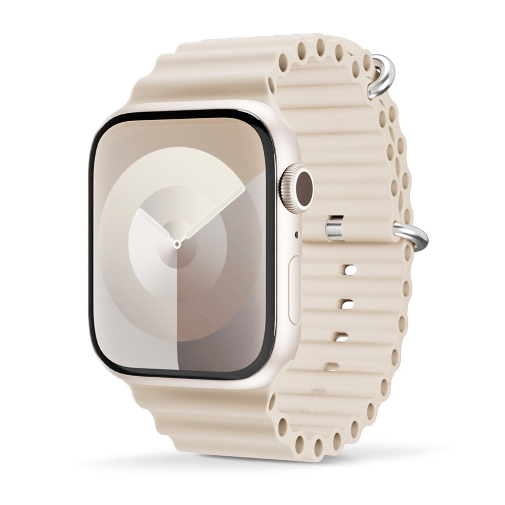 Apple Watch (38/40/SE/41/42mm) Epico Ocean Silikon Rem - Kremhvit