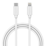 Smartline (3A/15W) USB-C til Lightning Kabel 2 m. - Hvit