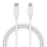 Smartline (3A/15W) USB-C til Lightning Kabel 1 m. - Hvit