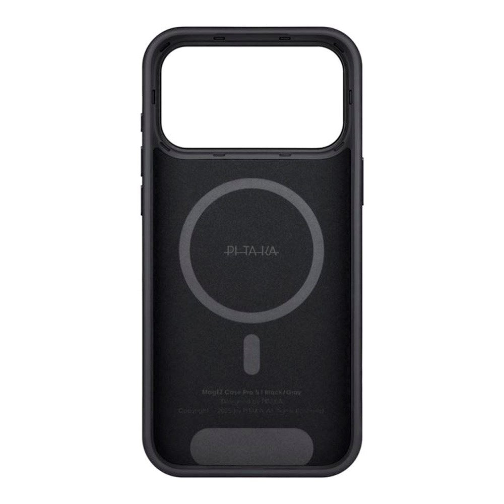 iPhone 17 Pro PITAKA Aramid UltraGuard Deksel - MagSafe Kompatibel - Black / Grey