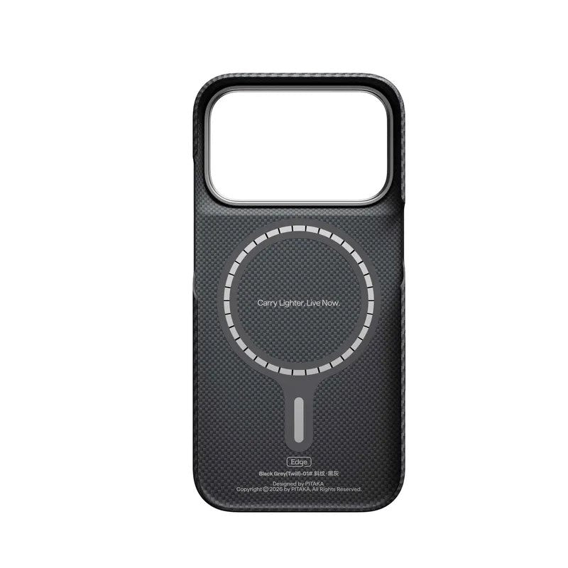 iPhone 18 Pro / 17 Pro Pitaka Edge Deksel - MagSafe Kompatibel - Svart / Grå