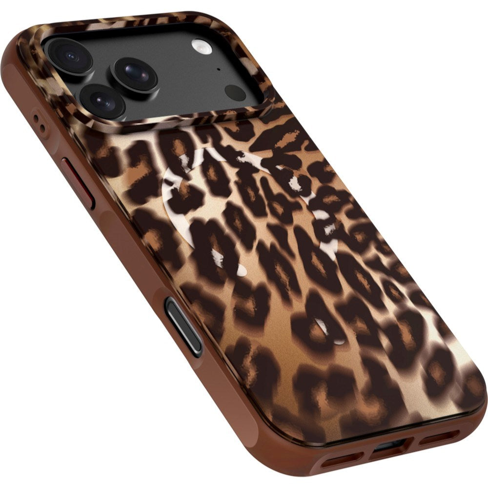 iPhone 18 Pro / 17 Pro LAUT HUEX WAVE Deksel - MagSafe Kompatibel - Mocha Leopard